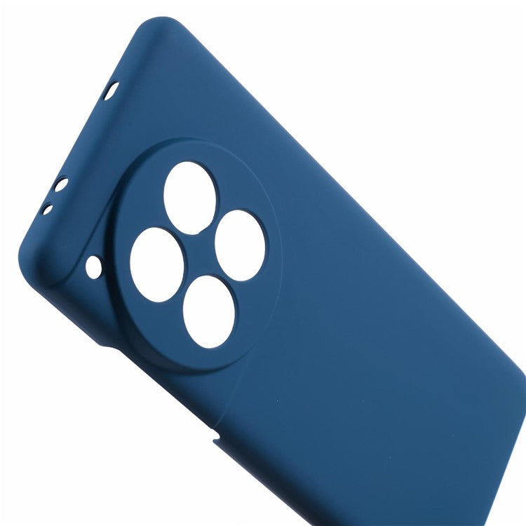 For OnePlus 12 5G Case Skin-touch Rubberized PC Drop Resistant Cell Phone Cover - Blue