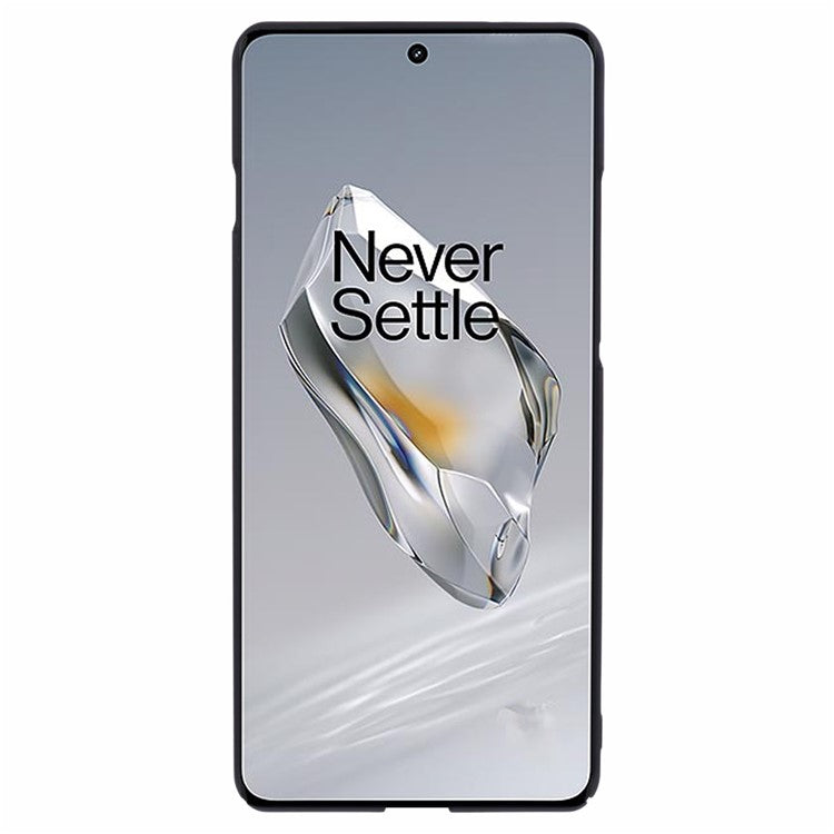 For OnePlus 12 5G Case Skin-touch Rubberized PC Drop Resistant Cell Phone Cover - Black