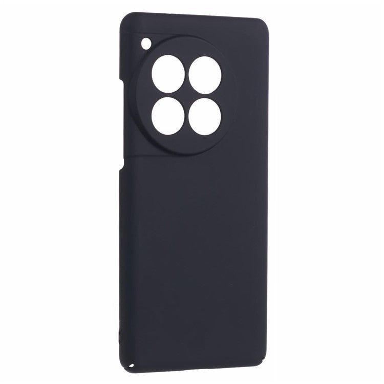 For OnePlus 12 5G Case Skin-touch Rubberized PC Drop Resistant Cell Phone Cover - Black