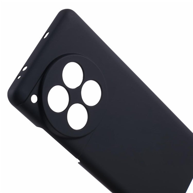 For OnePlus 12 5G Case Skin-touch Rubberized PC Drop Resistant Cell Phone Cover - Black