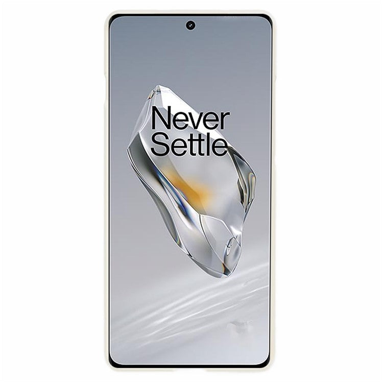 For OnePlus 12 5G Case Skin-touch Rubberized PC Drop Resistant Cell Phone Cover - White