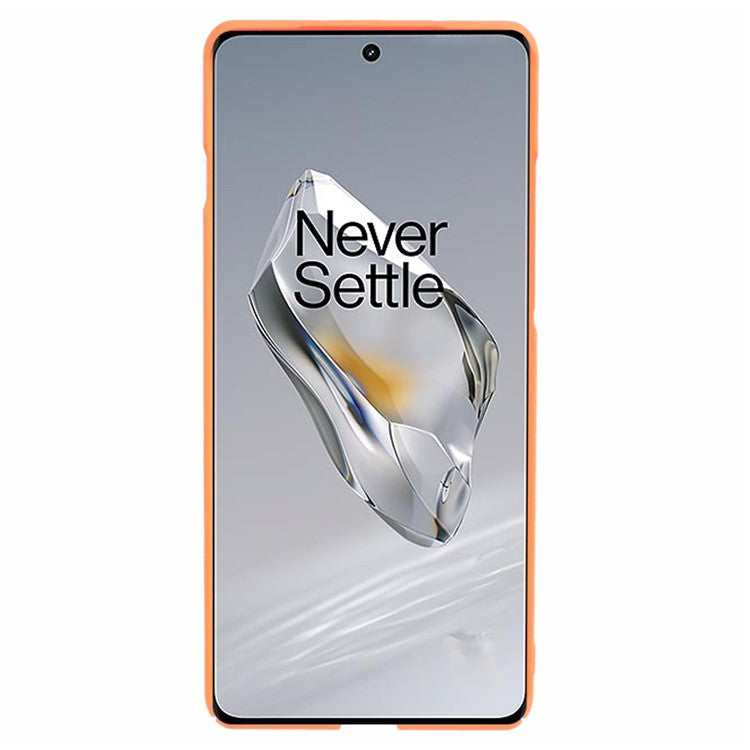 For OnePlus 12 5G Case Skin-touch Rubberized PC Drop Resistant Cell Phone Cover - Orange