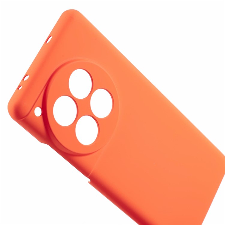 For OnePlus 12 5G Case Skin-touch Rubberized PC Drop Resistant Cell Phone Cover - Orange