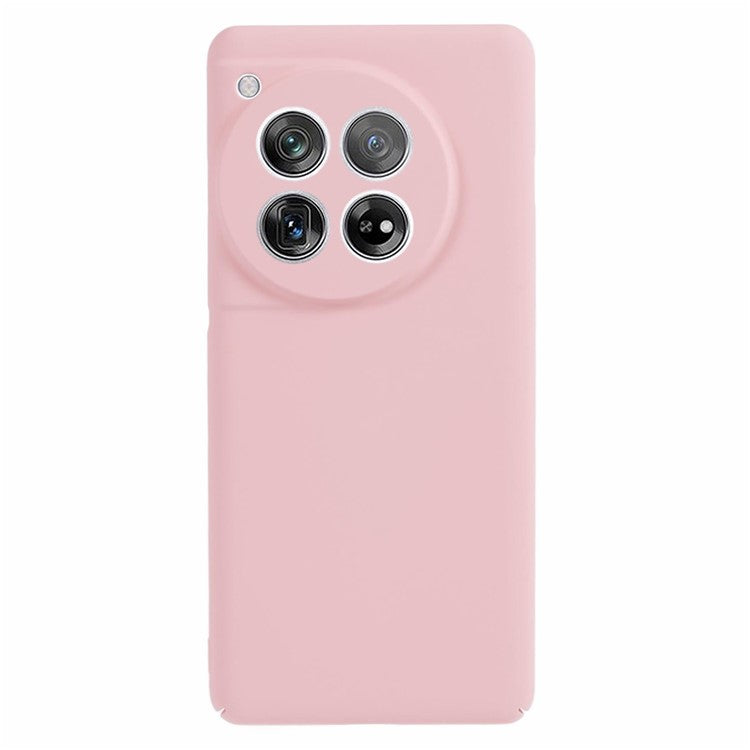 For OnePlus 12 5G Case Skin-touch Rubberized PC Drop Resistant Cell Phone Cover - Pink