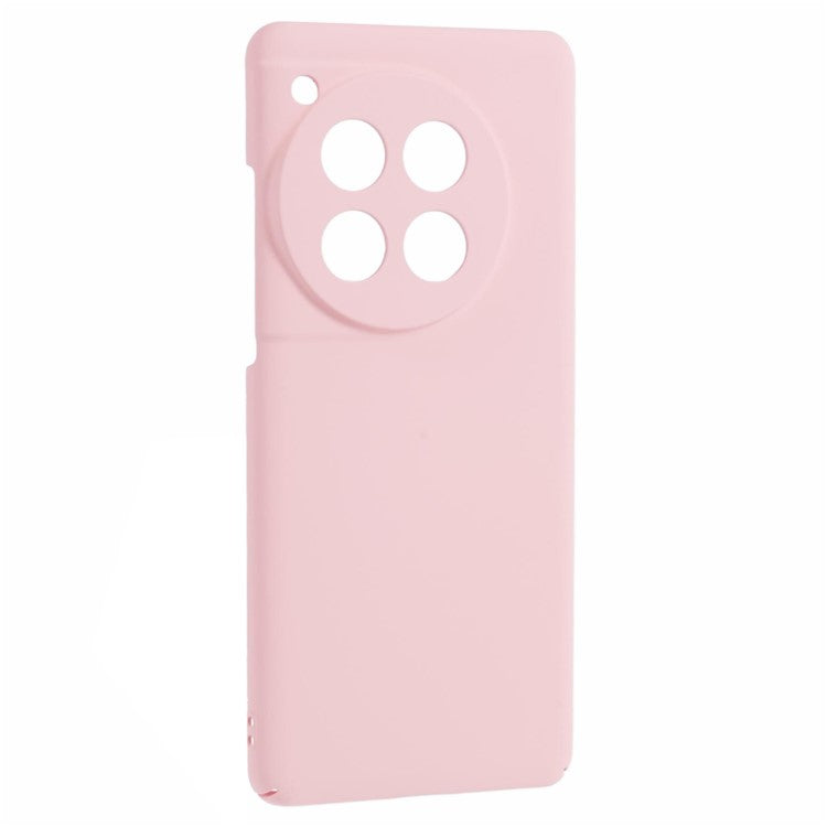 For OnePlus 12 5G Case Skin-touch Rubberized PC Drop Resistant Cell Phone Cover - Pink