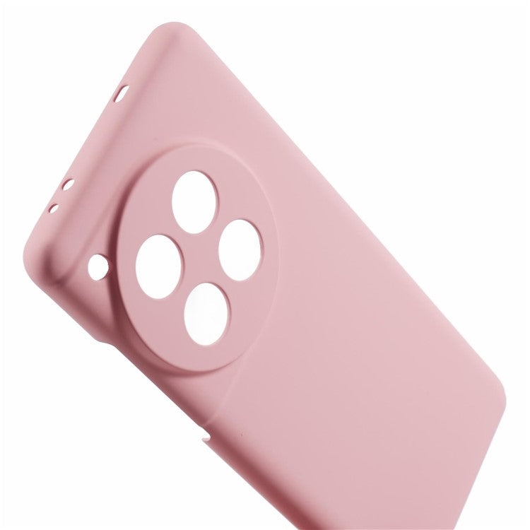 For OnePlus 12 5G Case Skin-touch Rubberized PC Drop Resistant Cell Phone Cover - Pink