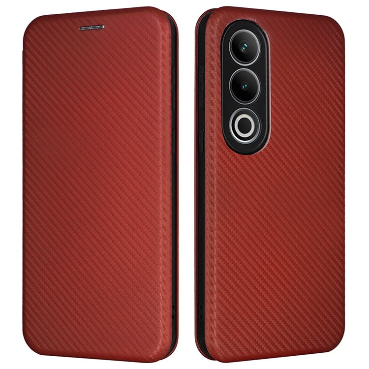 For OnePlus Nord CE4 5G Flip Case Magnetic PU Leather Phone Cover Card Slot - Brown