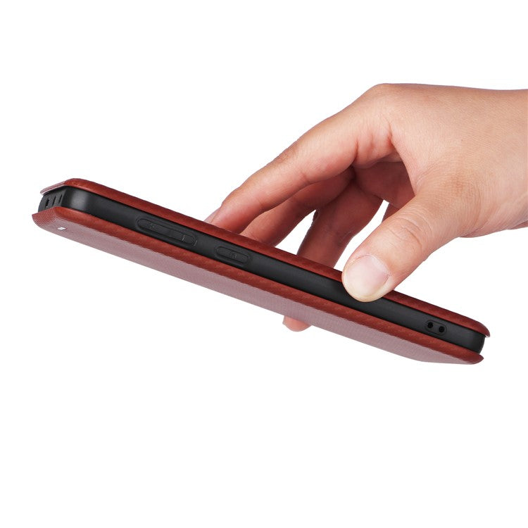 For OnePlus Nord CE4 5G Flip Case Magnetic PU Leather Phone Cover Card Slot - Brown