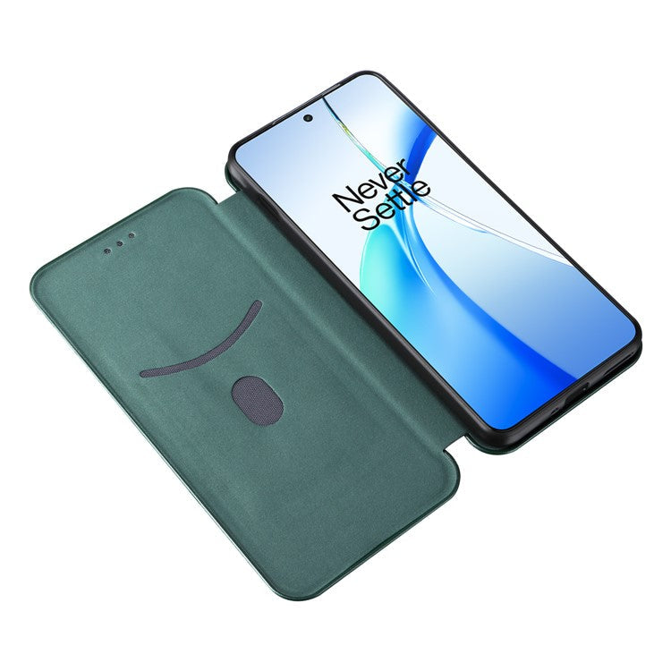 For OnePlus Nord CE4 5G Flip Case Magnetic PU Leather Phone Cover Card Slot - Green