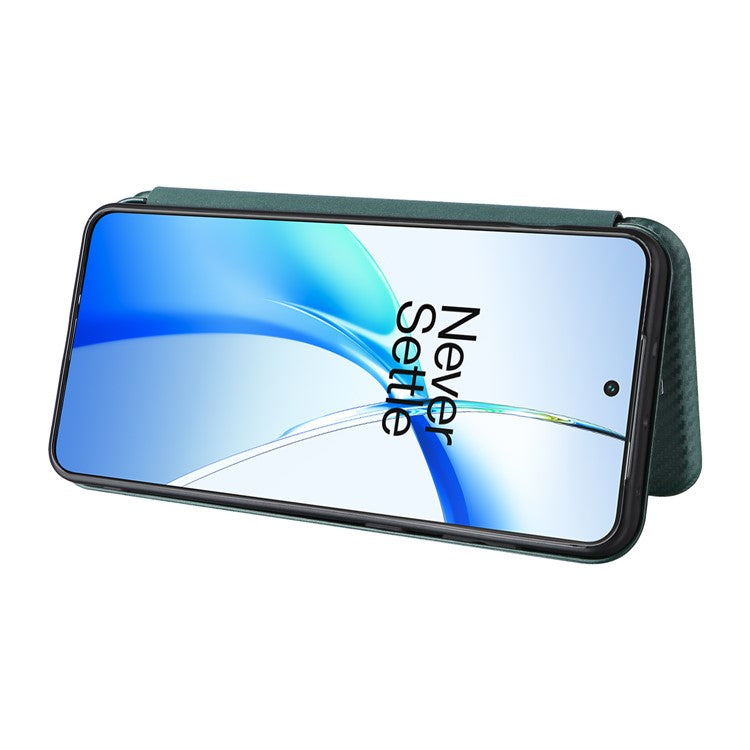 For OnePlus Nord CE4 5G Flip Case Magnetic PU Leather Phone Cover Card Slot - Green