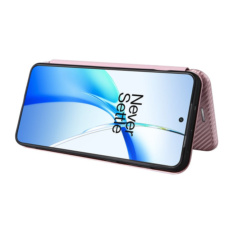 For OnePlus Nord CE4 5G Flip Case Magnetic PU Leather Phone Cover Card Slot - Rose Gold