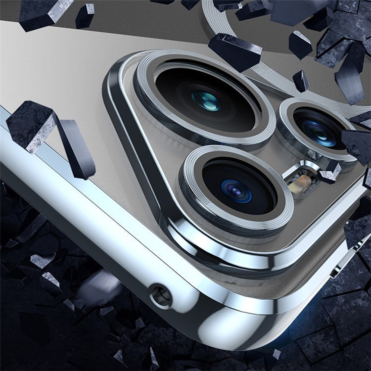For Huawei Pura 70 Case Electroplating Clear TPU Cell Phone Cover Built-In Glass Lens Film - Silver