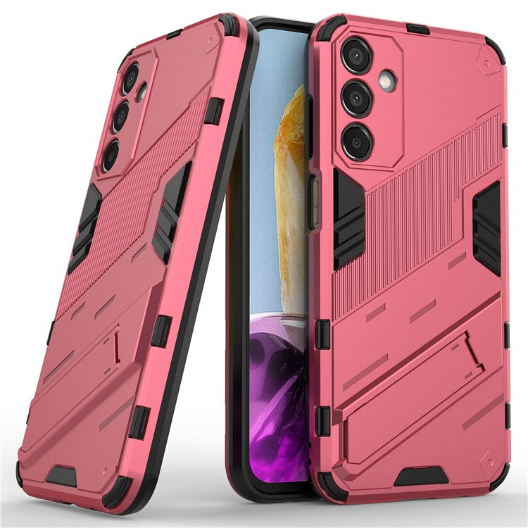 For Samsung Galaxy M15 5G Case Kickstand Anti-Scratch PC+TPU Armour Phone Cover - Rose