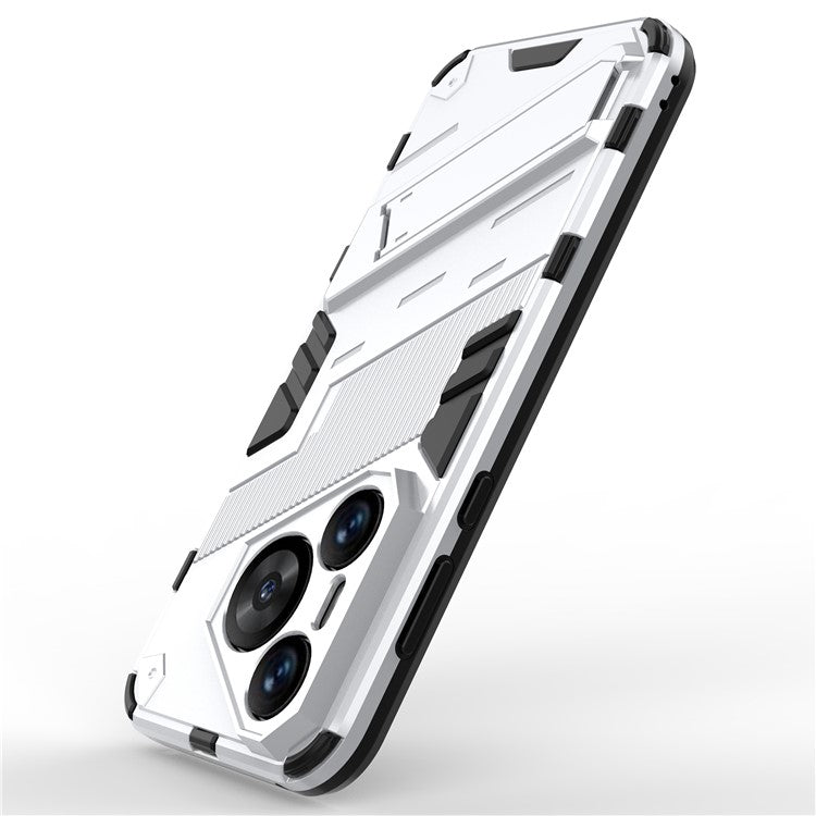For Huawei Pura 70 Kickstand Case PC+TPU Dual Layer Protection Phone Cover - White
