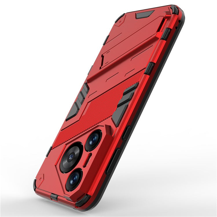 For Huawei Pura 70 Kickstand Case PC+TPU Dual Layer Protection Phone Cover - Red
