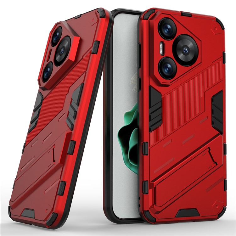 For Huawei Pura 70 Kickstand Case PC+TPU Dual Layer Protection Phone Cover - Red