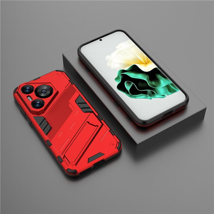 For Huawei Pura 70 Kickstand Case PC+TPU Dual Layer Protection Phone Cover - Red