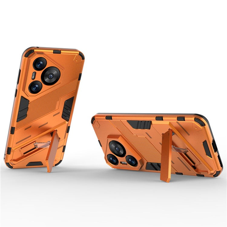 For Huawei Pura 70 Kickstand Case PC+TPU Dual Layer Protection Phone Cover - Orange