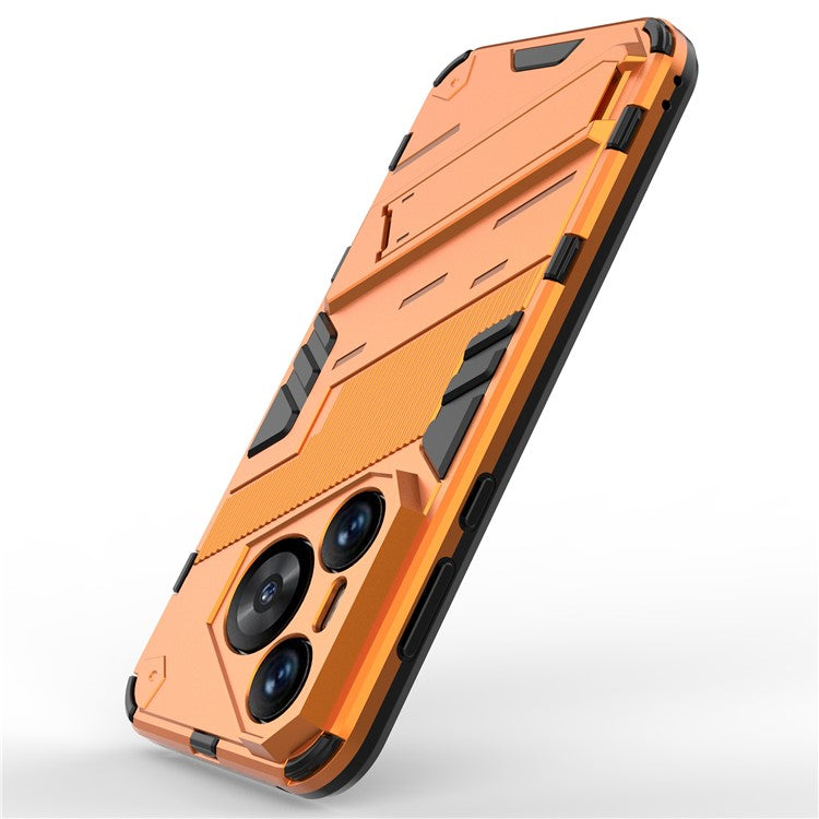 For Huawei Pura 70 Kickstand Case PC+TPU Dual Layer Protection Phone Cover - Orange
