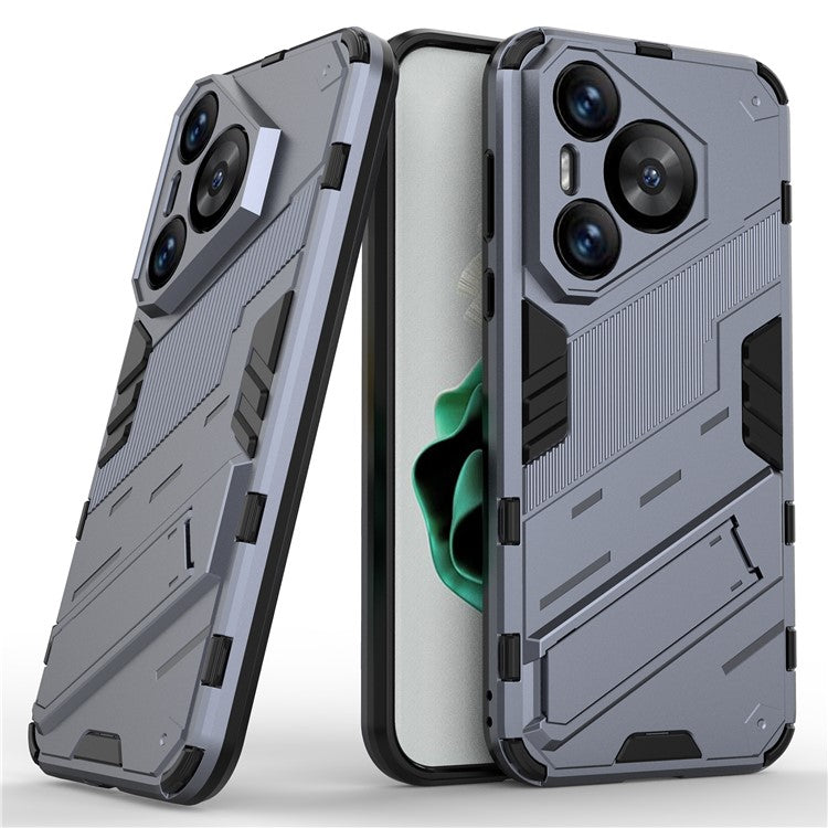 For Huawei Pura 70 Kickstand Case PC+TPU Dual Layer Protection Phone Cover - Dark Blue