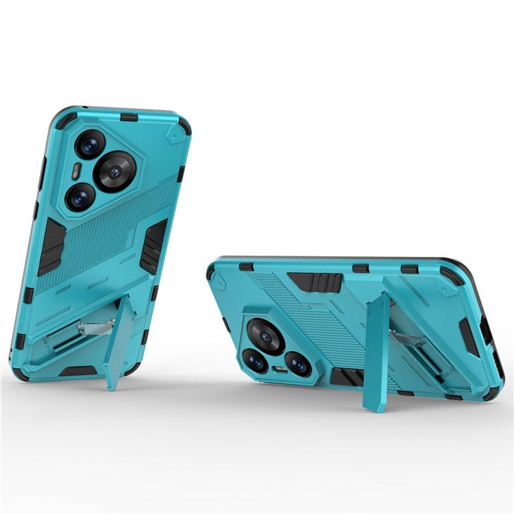 For Huawei Pura 70 Kickstand Case PC+TPU Dual Layer Protection Phone Cover - Baby Blue