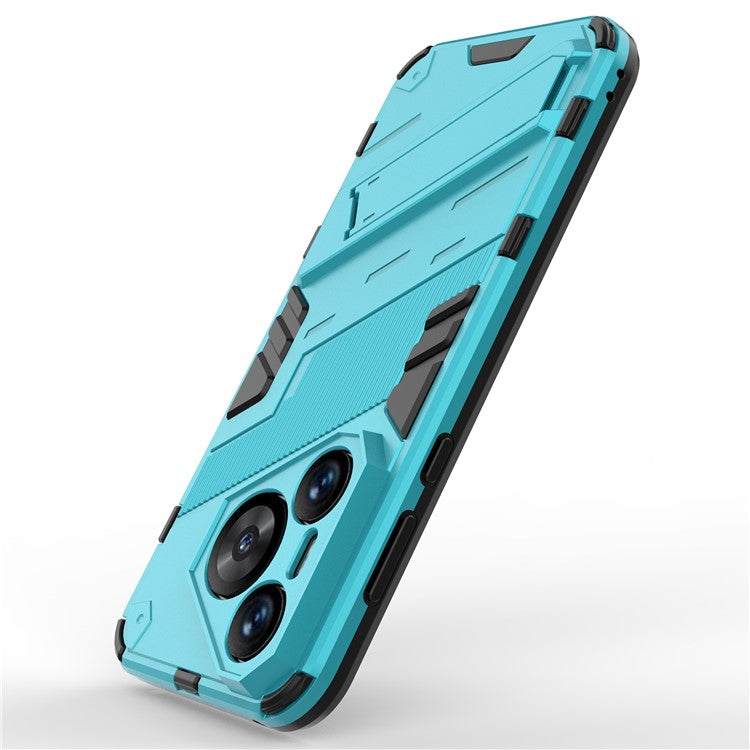 For Huawei Pura 70 Kickstand Case PC+TPU Dual Layer Protection Phone Cover - Baby Blue