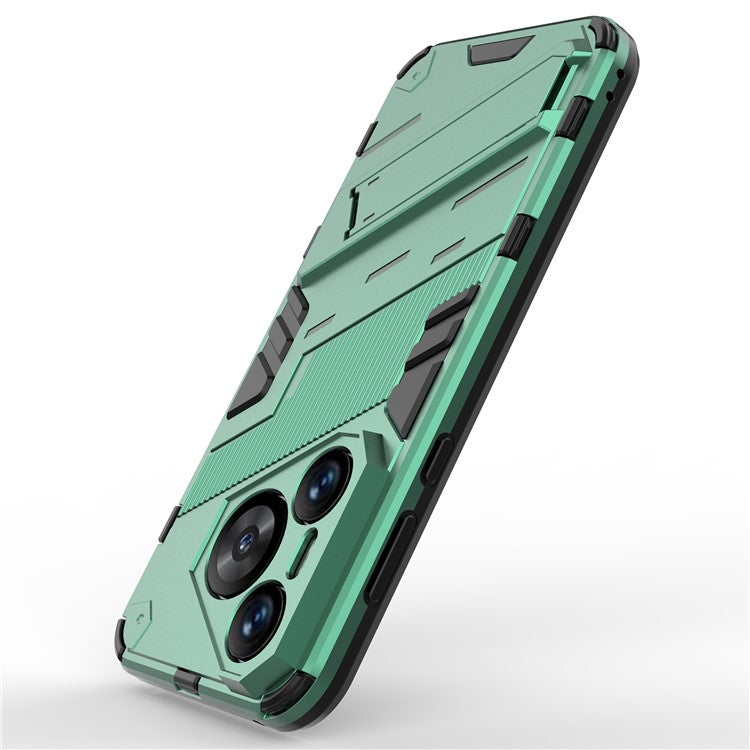 For Huawei Pura 70 Kickstand Case PC+TPU Dual Layer Protection Phone Cover - Green