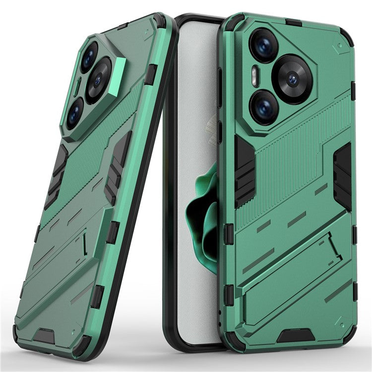 For Huawei Pura 70 Kickstand Case PC+TPU Dual Layer Protection Phone Cover - Green