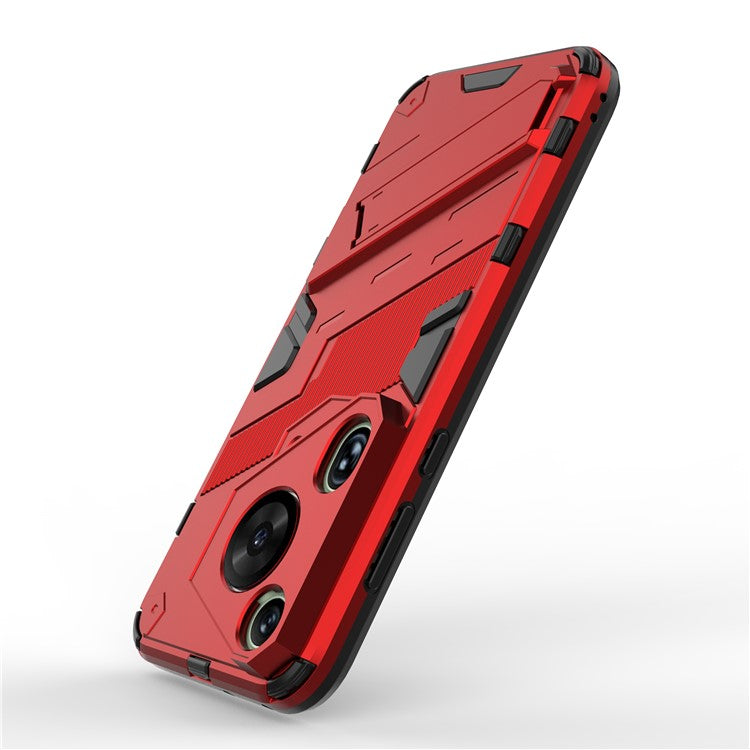 For Huawei Pura 70 Ultra Case PC+TPU Drop-proof Phone Cover with Folding Kickstand - Red