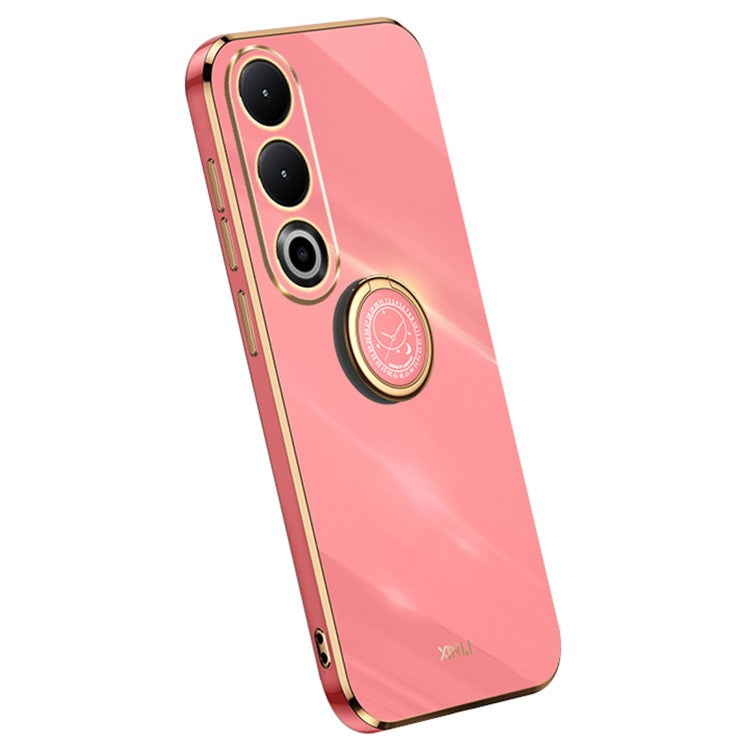 XINLI For OnePlus Nord CE4 5G TPU Case Ring Kickstand Electroplating Phone Cover - Red