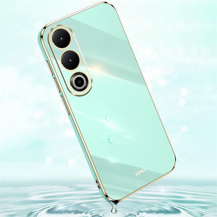 XINLI For OnePlus Nord CE4 5G Case Flexible TPU Electroplated Back Phone Cover - White