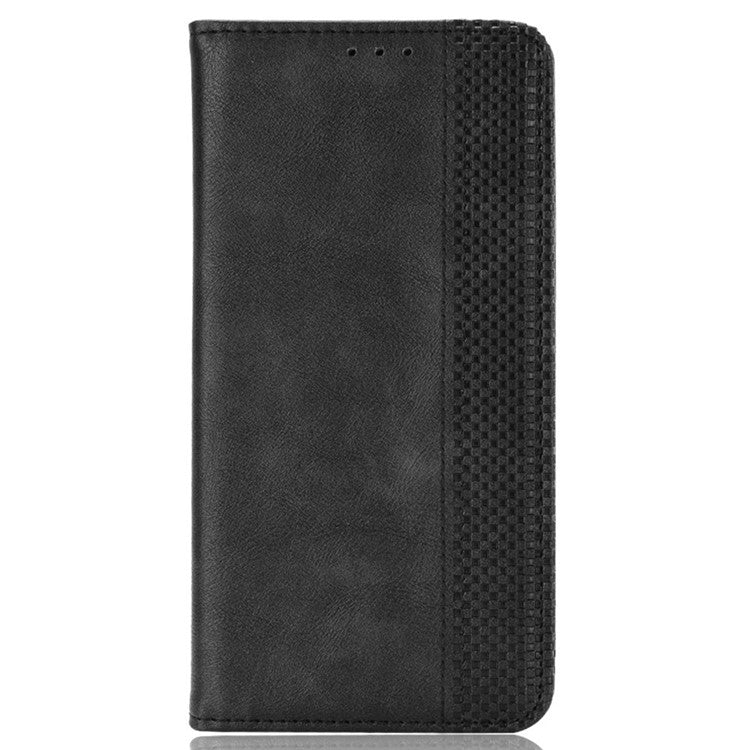 For Samsung Galaxy M55 5G / C55 5G / F55 5G Wallet Phone Case Retro Leather Flip Cover - Black
