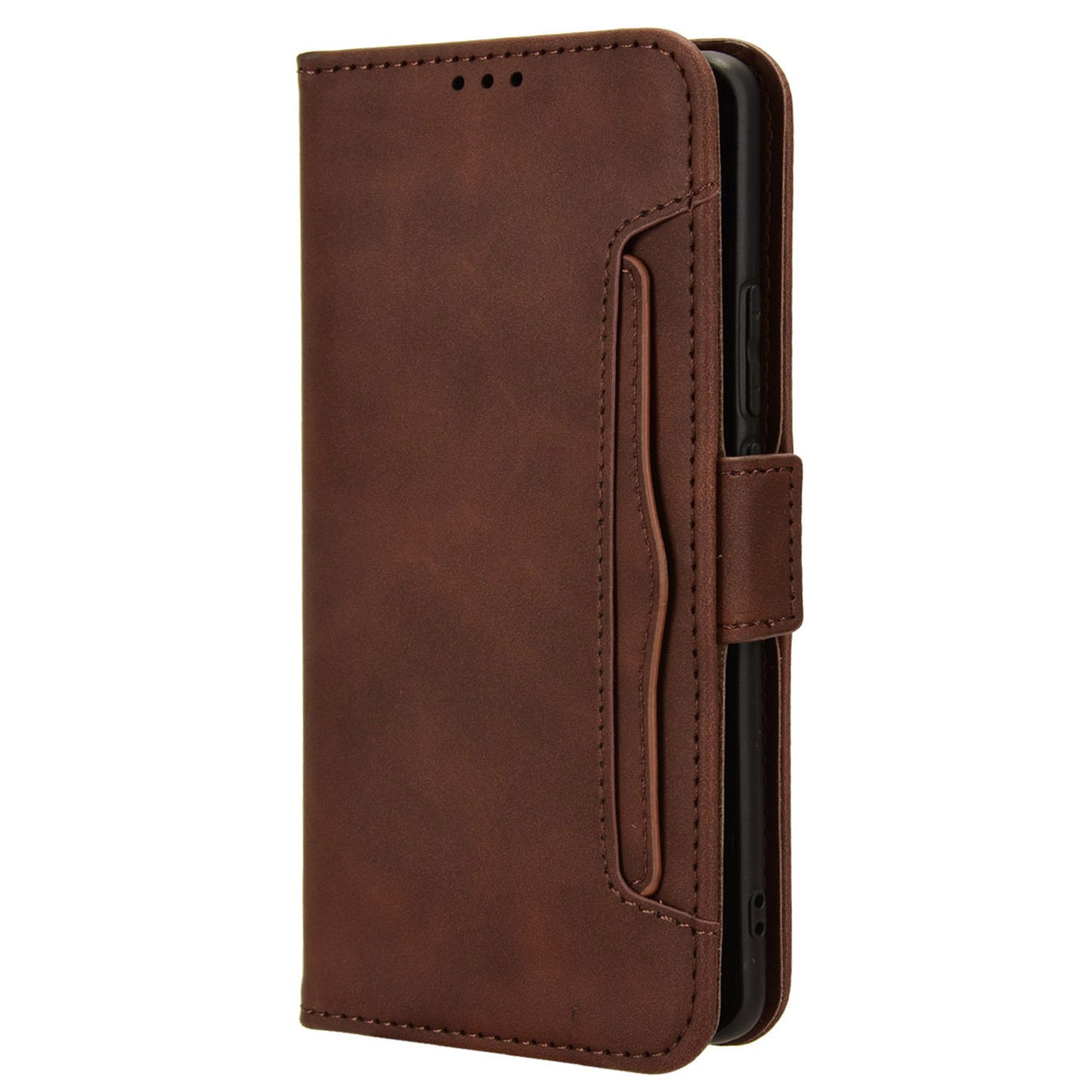 For Oppo F27 Pro 5G / Oppo F27 Pro+ 5G / A3 Pro (China) 5G Case Multiple Card Slots Shockproof Leather Folio Phone Cover - Brown