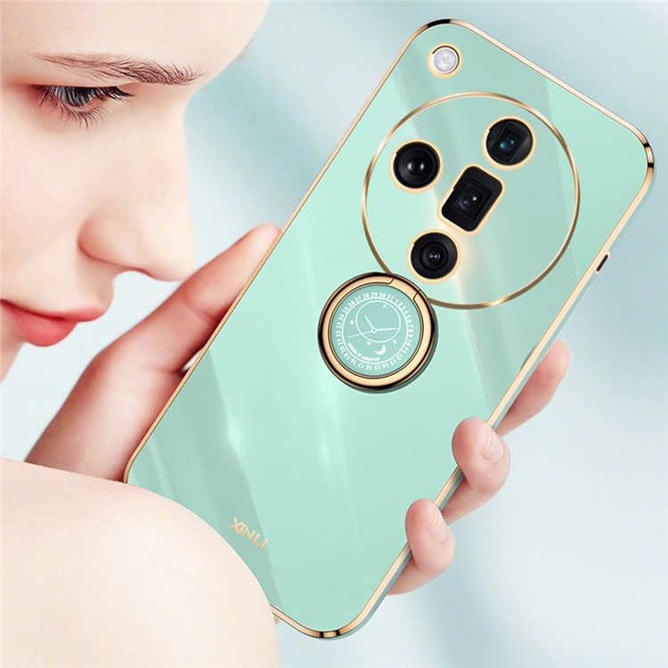 XINLI For Oppo Find X7 5G Case Electroplating Soft TPU Back Phone Cover - Pink