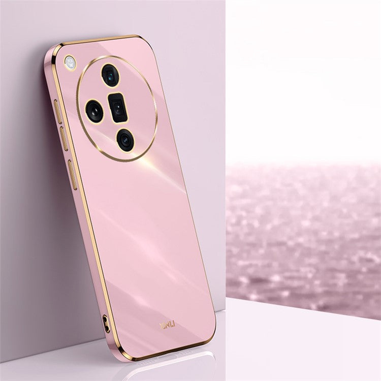 XINLI For Oppo Find X7 5G Case Electroplating Soft TPU Back Phone Cover - Purple