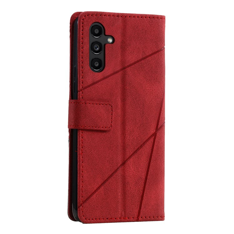 For Samsung Galaxy A05s 4G Case Flip Wallet PU Leather Skin-touch Shockproof Phone Cover - Red