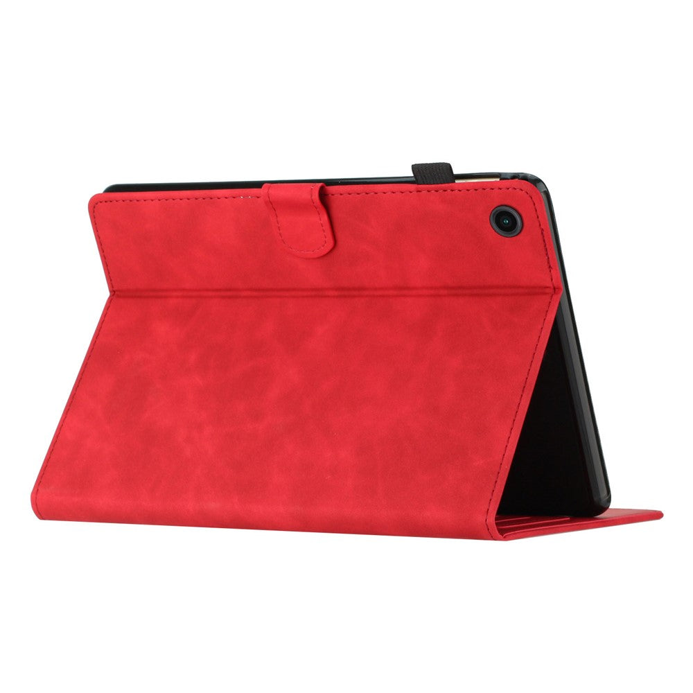 For Lenovo Tab M10 (Gen 3) Case Auto Sleep / Wake PU Leather Coconut Tree Pattern Tablet Cover - Red