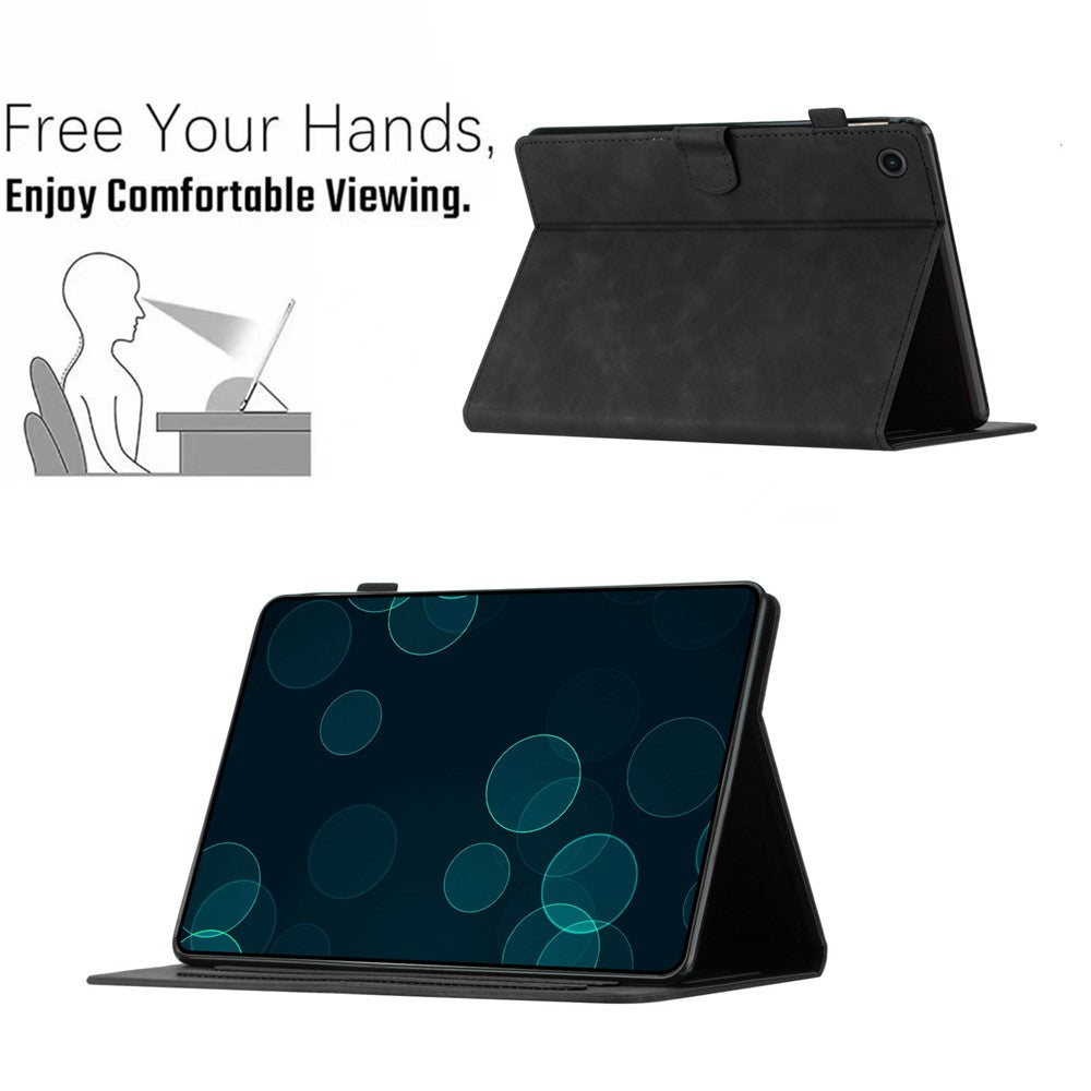 For Lenovo Tab M10 (Gen 3) Case Auto Sleep / Wake PU Leather Coconut Tree Pattern Tablet Cover - Black