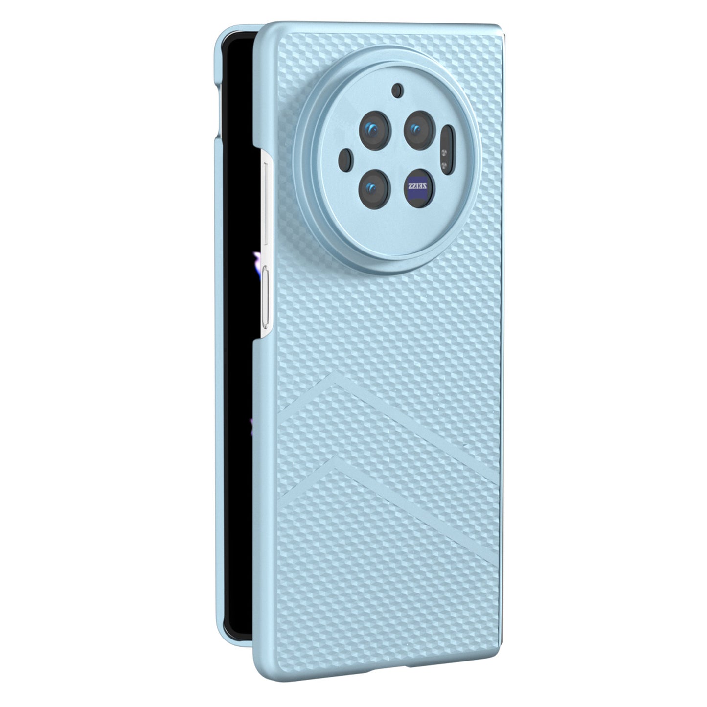 For vivo X Fold3 Matte Case Hard PC Protective Phone Cover - Blue