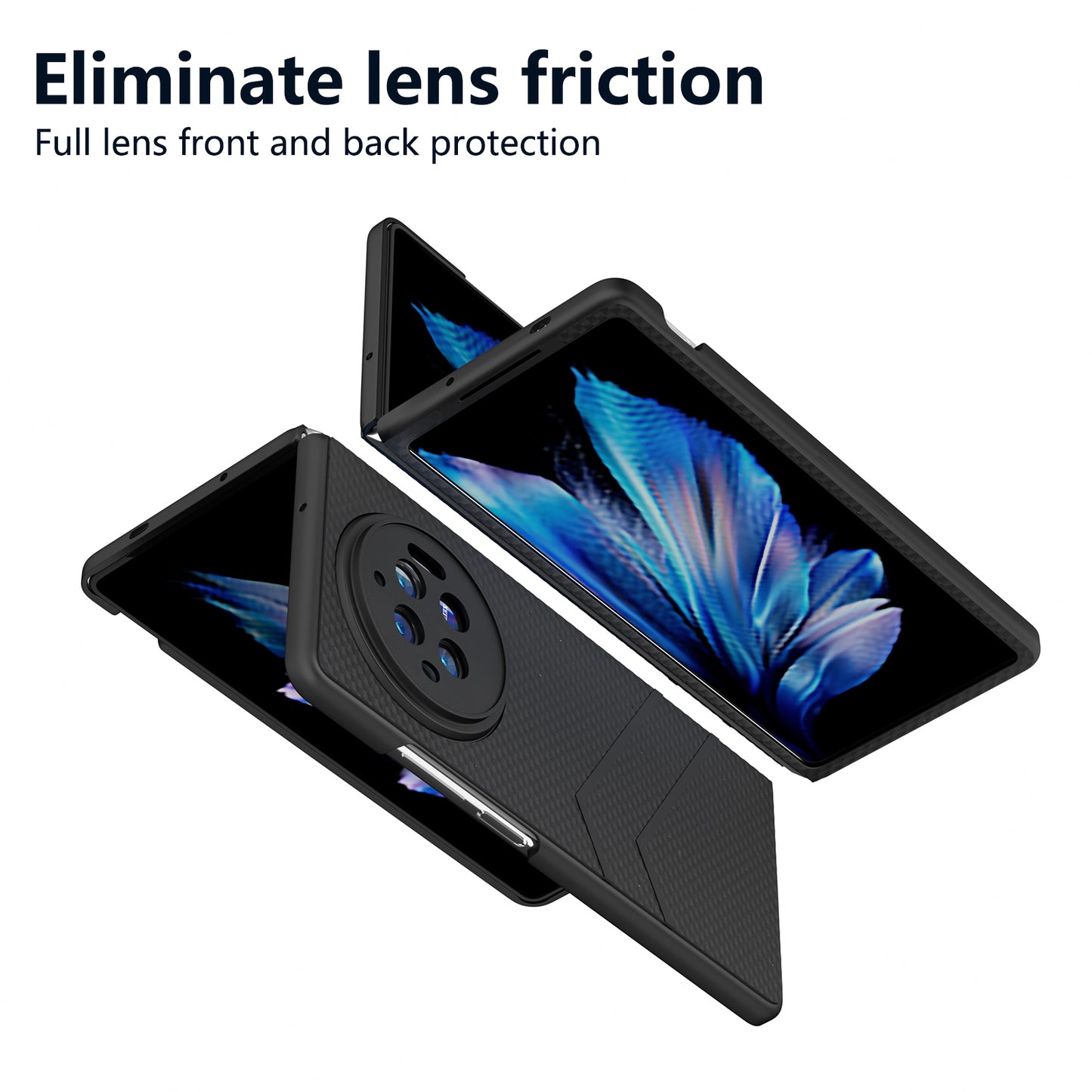 For vivo X Fold3 Matte Case Hard PC Protective Phone Cover - Black