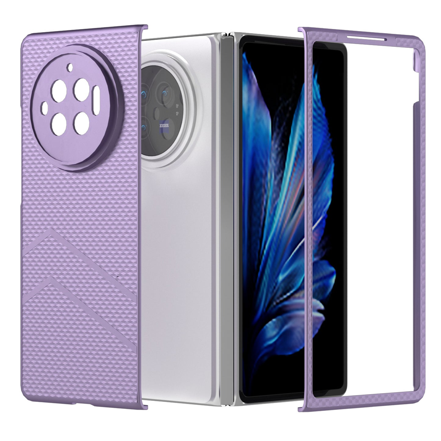 For vivo X Fold3 Matte Case Hard PC Protective Phone Cover - Purple