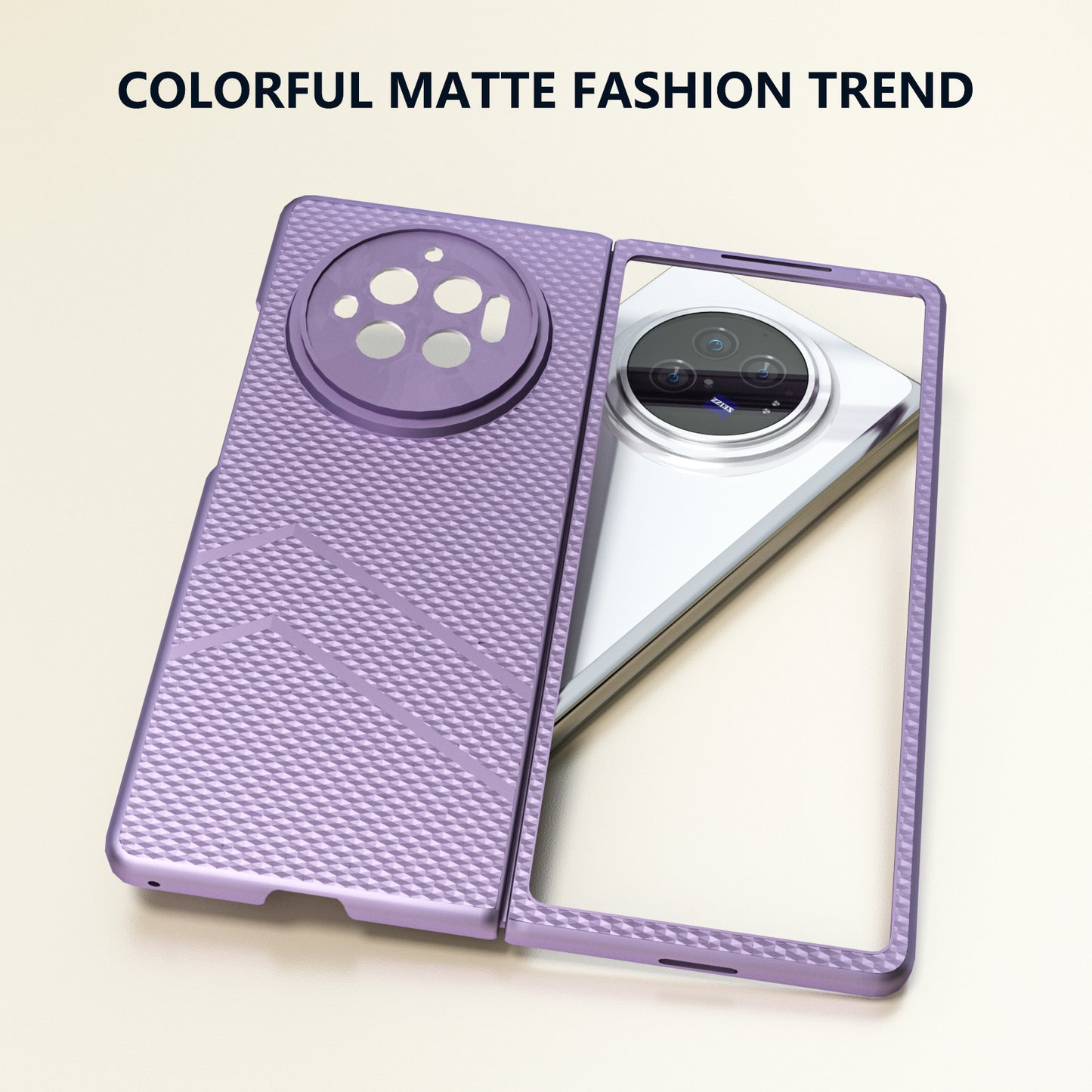 For vivo X Fold3 Matte Case Hard PC Protective Phone Cover - Purple