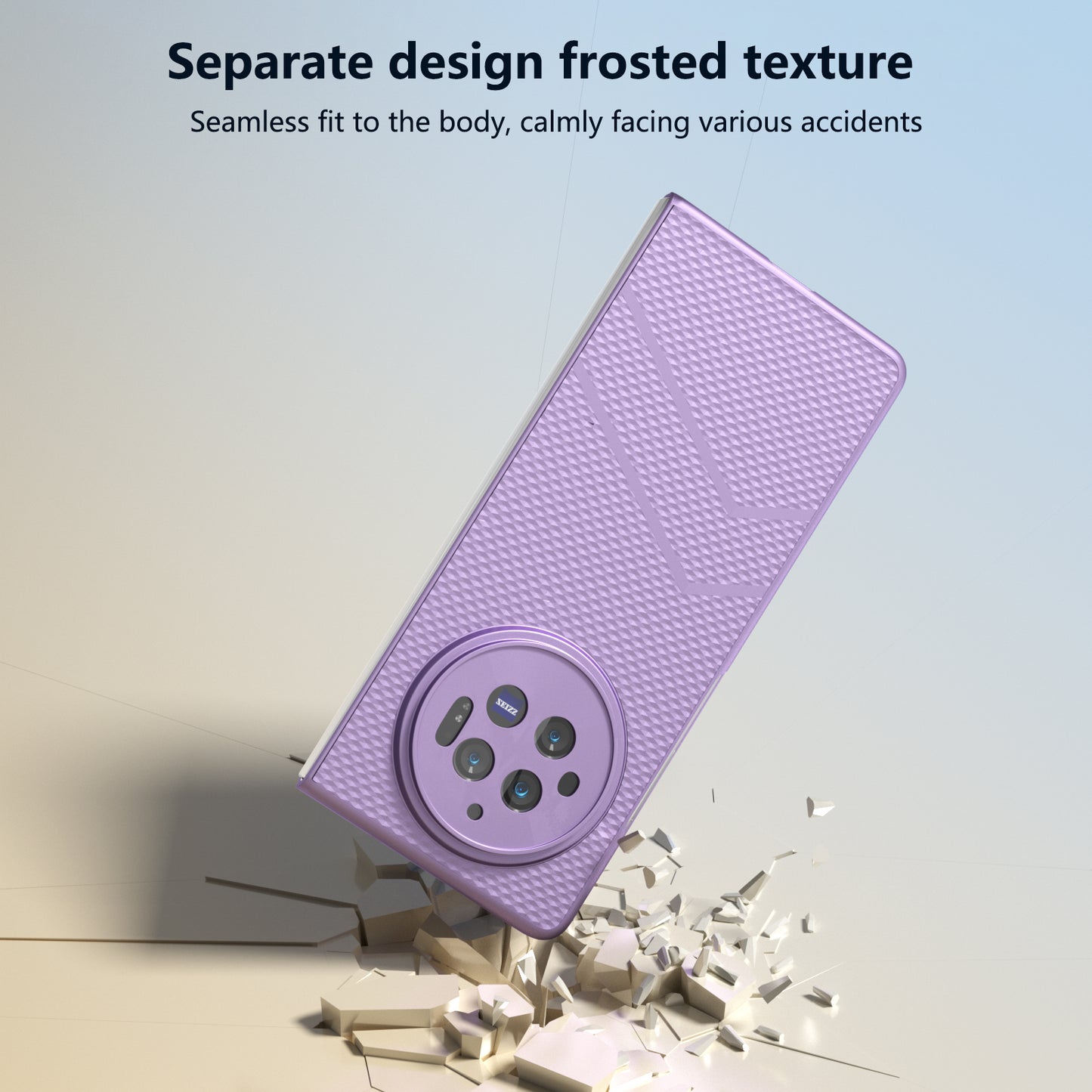 For vivo X Fold3 Matte Case Hard PC Protective Phone Cover - Purple