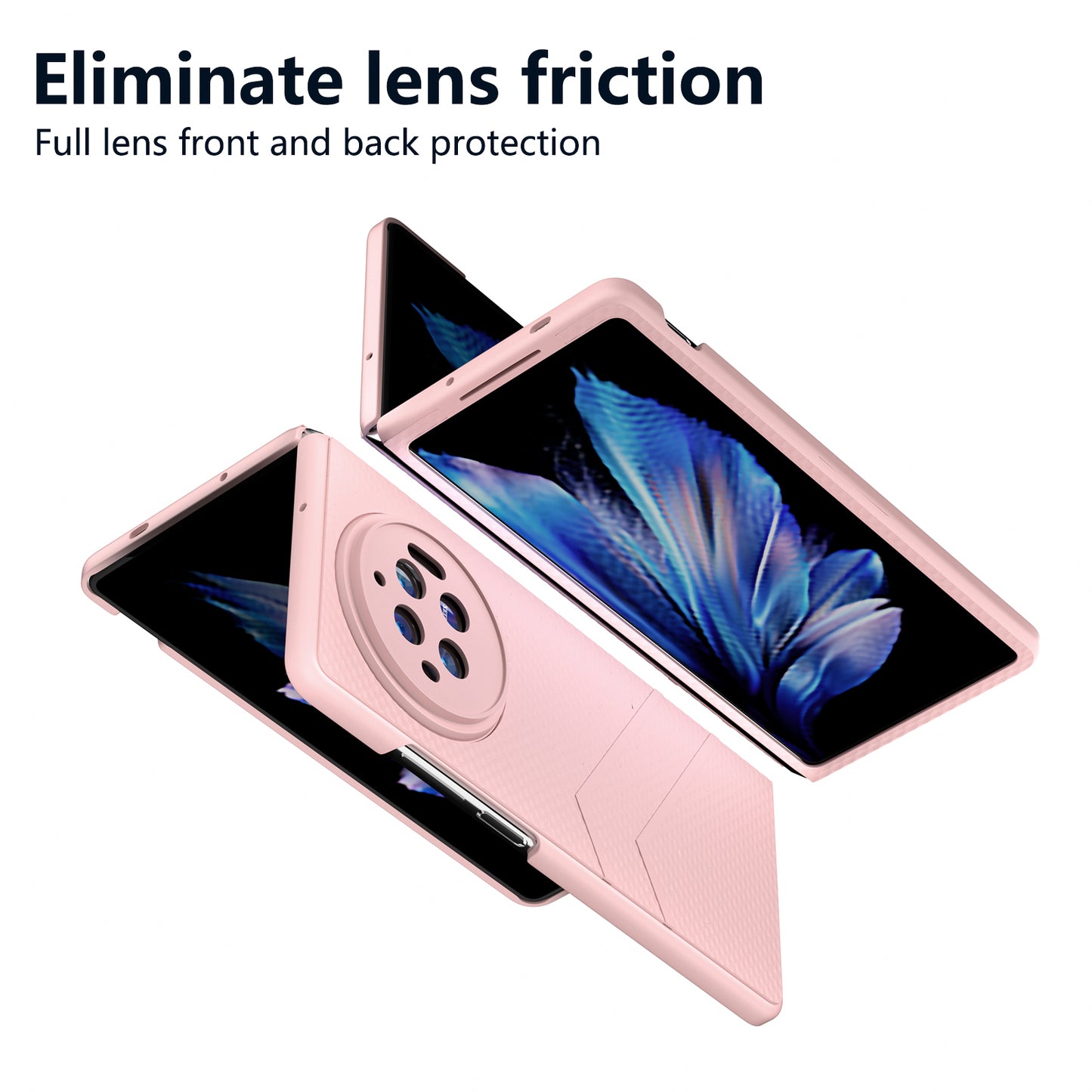 For vivo X Fold3 Matte Case Hard PC Protective Phone Cover - Pink