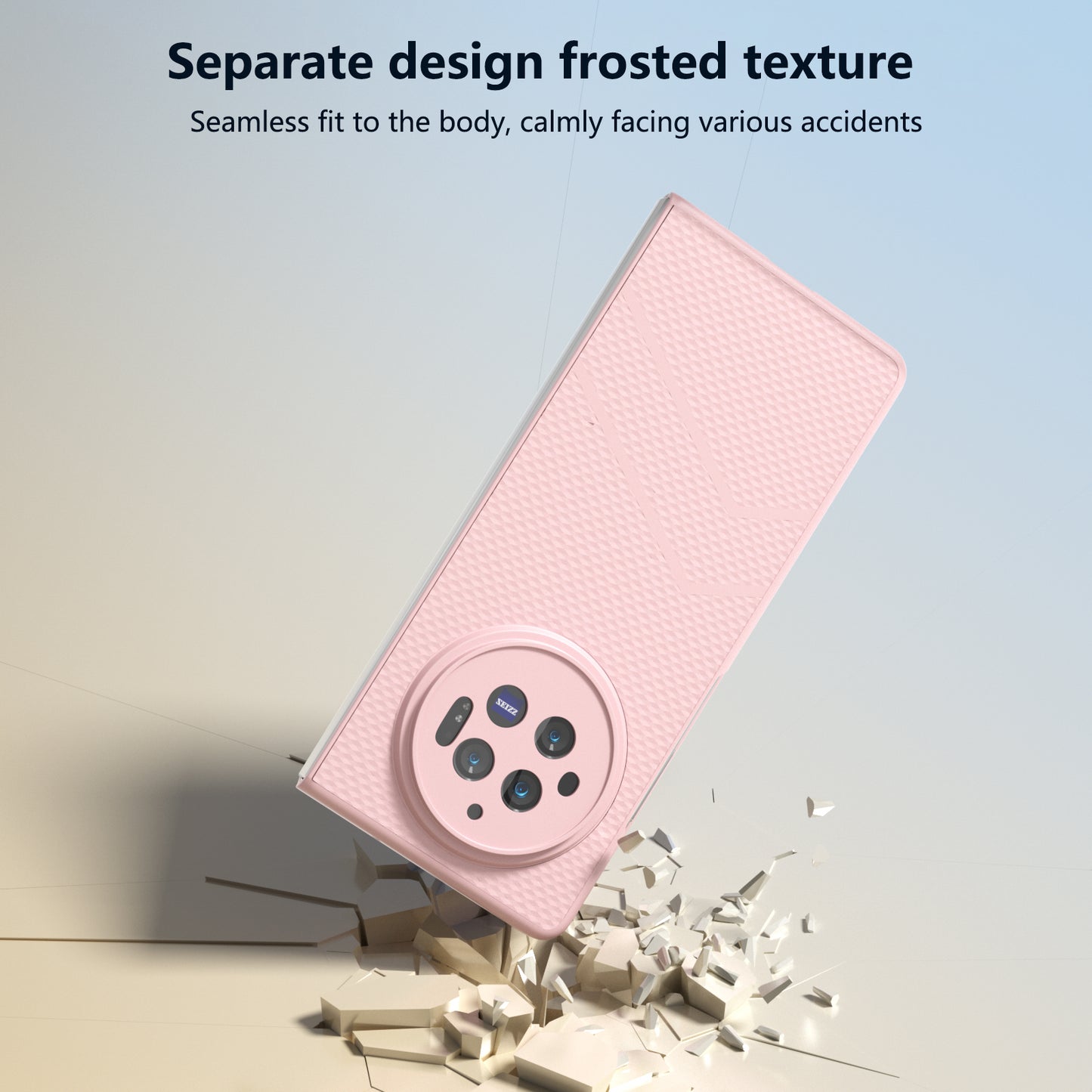 For vivo X Fold3 Matte Case Hard PC Protective Phone Cover - Pink