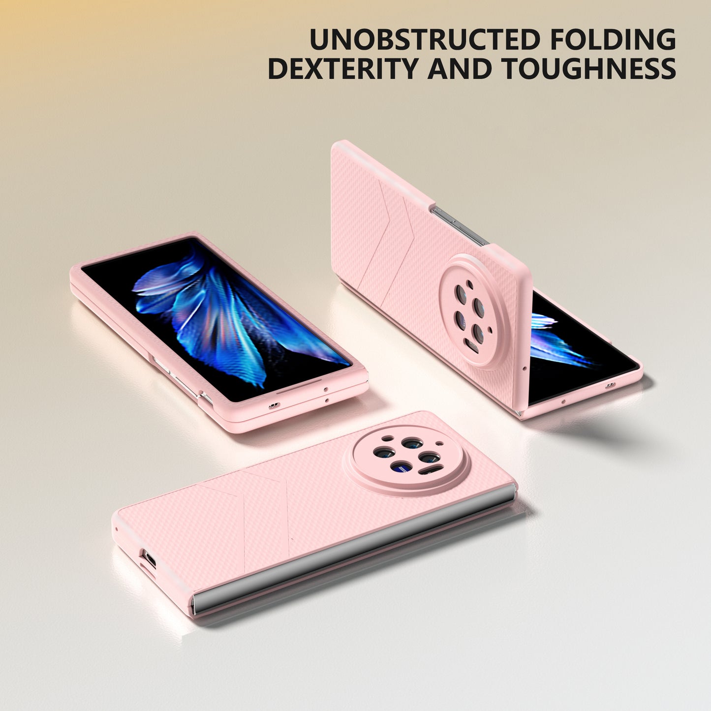 For vivo X Fold3 Matte Case Hard PC Protective Phone Cover - Pink