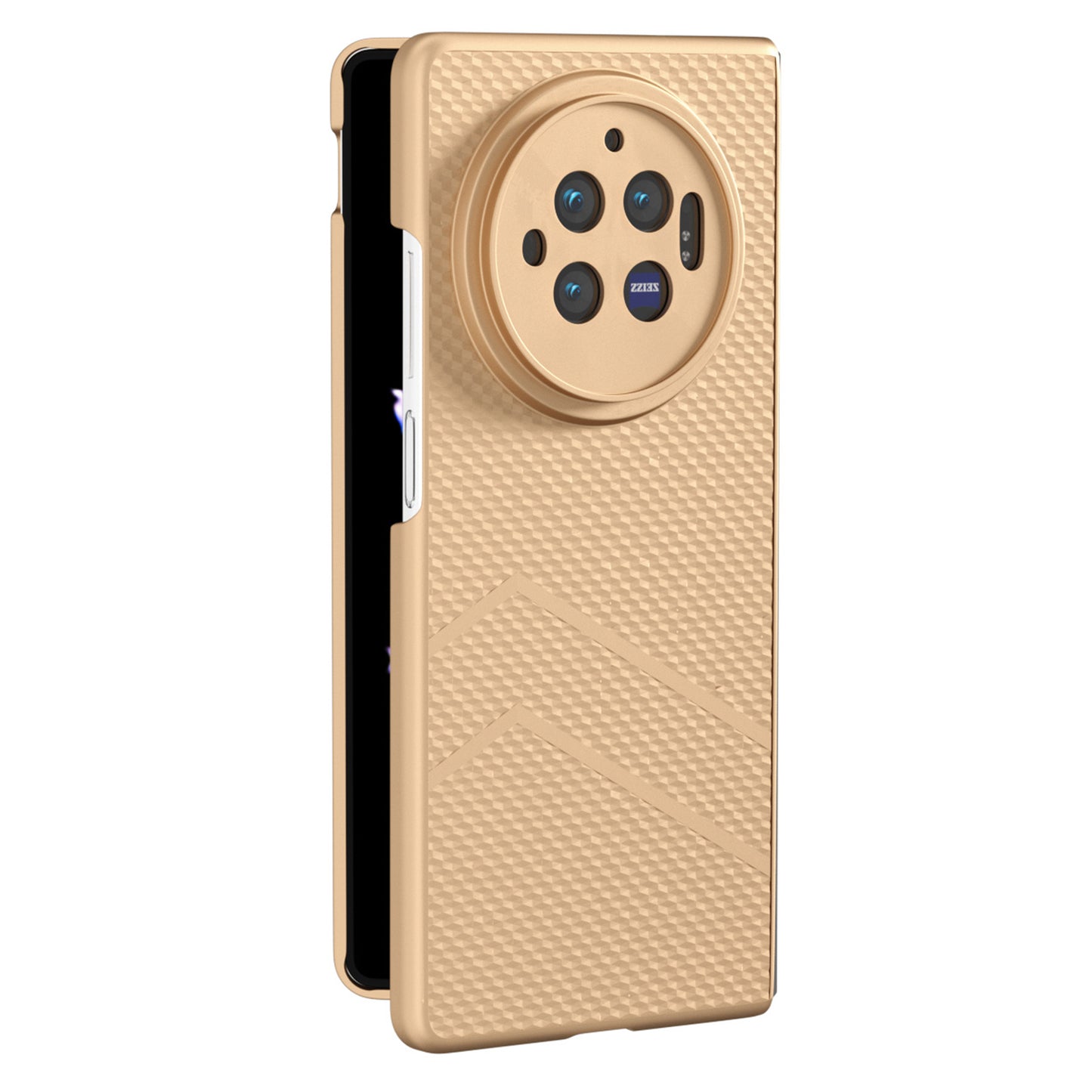 For vivo X Fold3 Matte Case Hard PC Protective Phone Cover - Gold