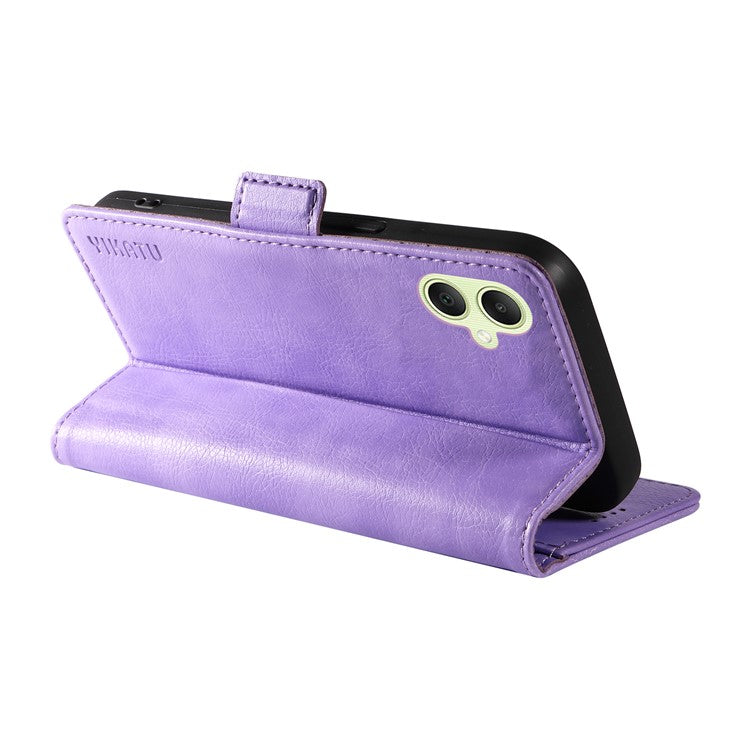 YIKATU YK-007 For Samsung Galaxy A05 4G Leather Case Litchi Texture Anti-Drop Phone Cover - Purple