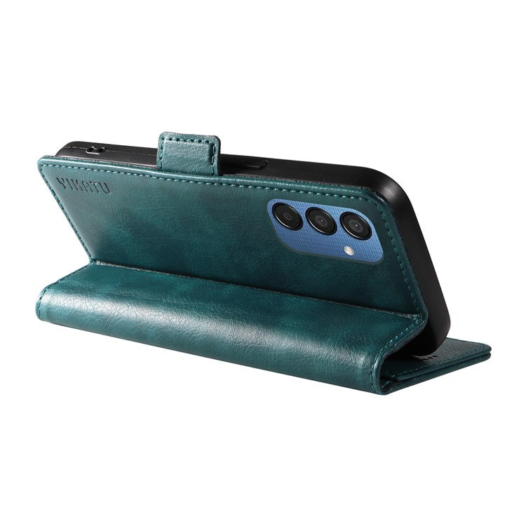 YIKATU YK-007 For Samsung Galaxy M15 5G Wallet Case Magnetic Clasp Leather Phone Cover - Blue