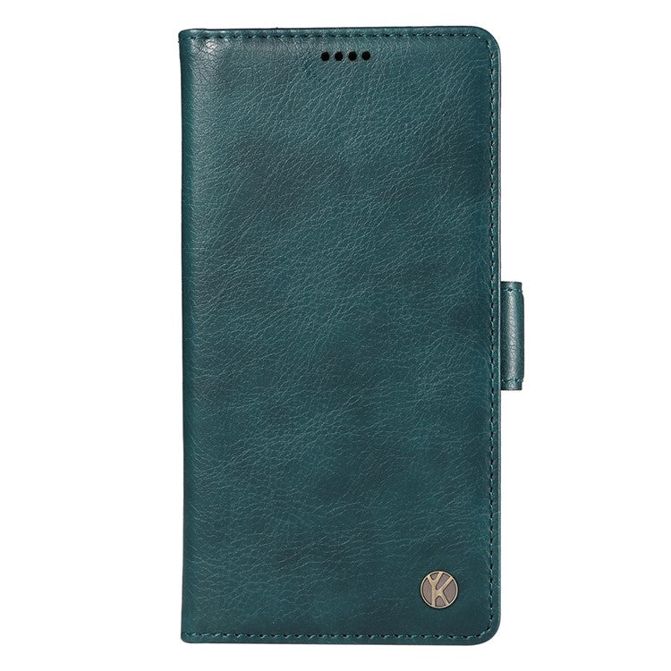 YIKATU YK-007 For Samsung Galaxy M15 5G Wallet Case Magnetic Clasp Leather Phone Cover - Blue